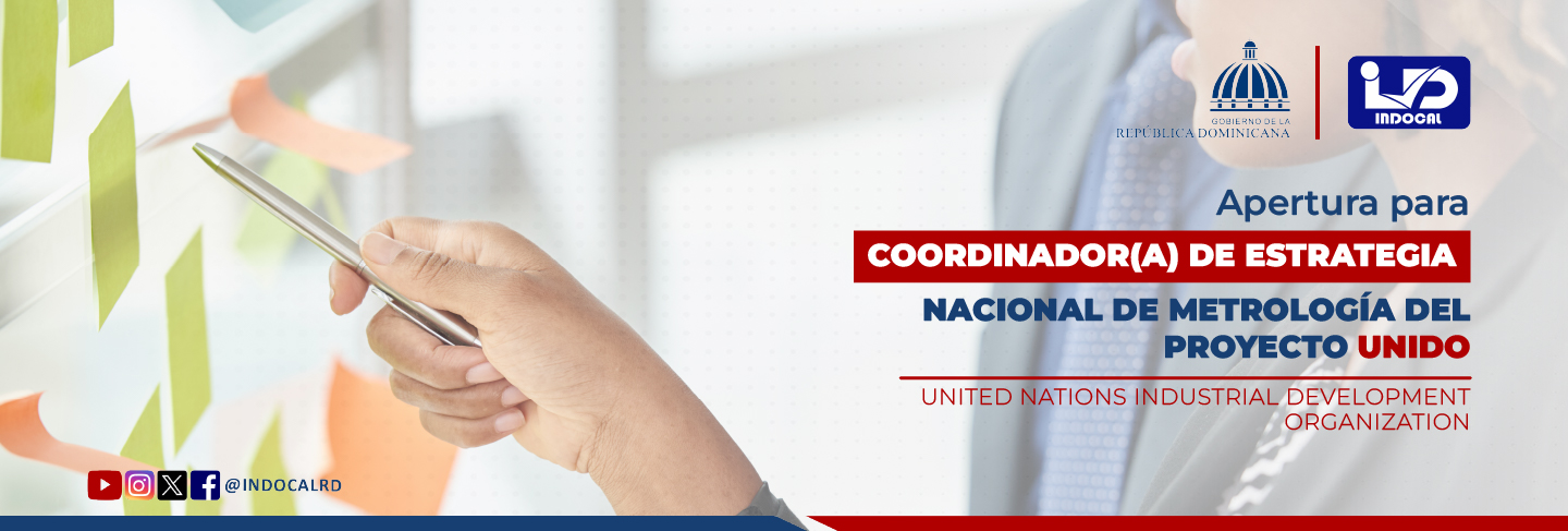 Banner Coordinador Nacional de estrategia del Proyecto para UNIDO